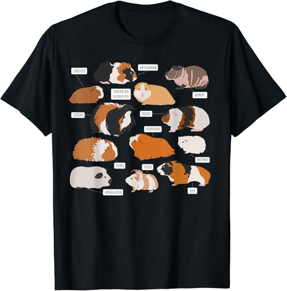 Guinea pig breeds Costume Clothing Accessories TShirt Amazon.co.uk